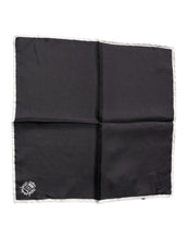Dolce & Gabbana Black Crown Logo Square Handkerchief Scarf