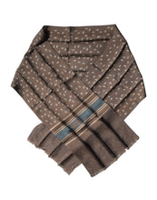 Dolce & Gabbana Brown Fantasy Silk Neck Wrap Shawl Scarf