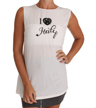 White Silk I LOVE ITALY Cami T-shirt Dolce & Gabbana