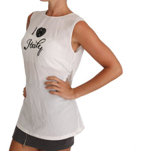White Silk I LOVE ITALY Cami T-shirt Dolce & Gabbana