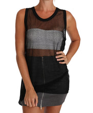 Black Mesh Transparent Blouse T-shirt Dolce & Gabbana