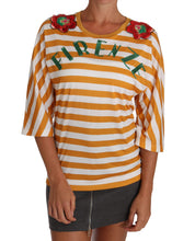 White Orange FIRENZE Top T-shirt Dolce & Gabbana