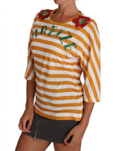 White Orange FIRENZE Top T-shirt Dolce & Gabbana