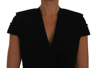 Black Short Croped Blazer Jacket Dolce & Gabbana