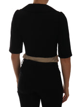 Black Short Croped Jacket Blazer Dolce & Gabbana