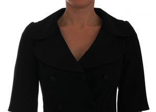 Black Short Croped Jacket Blazer Dolce & Gabbana