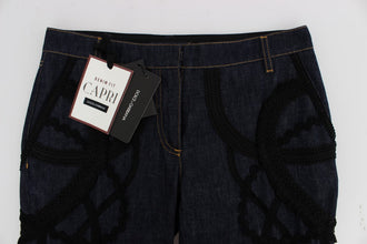 Blue Denim Cotton CAPRI Torero Jeans Dolce & Gabbana