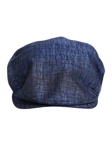 Dolce & Gabbana Blue Cotton Stretch Newsboy Hat