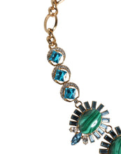 Dolce & Gabbana Gold Brass Pietre Oval Crystal Embellished Necklace