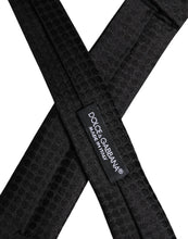 Dolce & Gabbana Black Circles Silk Adjustable Necktie Tie