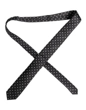 Dolce & Gabbana Black Polka Dots Silk Adjustable Necktie Tie