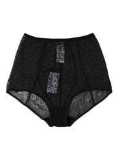 Dolce & Gabbana Black Logo Girdle High Waist Panty Underwear