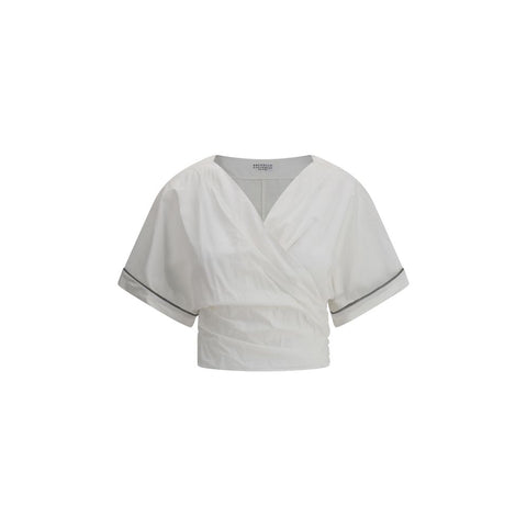 Buckle-knotted waist Blouse Brunello Cucinelli
