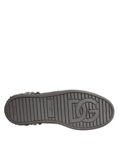Dolce & Gabbana White Silver Crystal Logo Portofino Sneakers Shoes