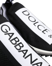 Dolce & Gabbana Black White Slip On Sorrento Sneakers Shoes