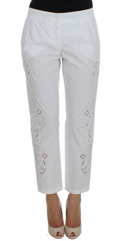 White Floral Cutout Dress Sicily Pants Dolce & Gabbana