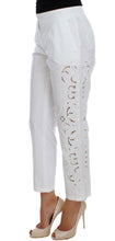 White Floral Cutout Dress Sicily Pants Dolce & Gabbana