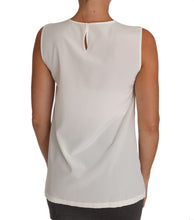 White Silk Embellished Crystal Sequin Fairy Top Dolce & Gabbana