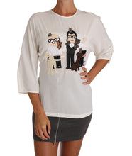 White Silk #dgfamily Blouse T-shirt Dolce & Gabbana