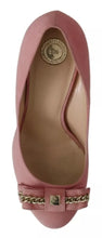 Elisabetta Franchi Pink Bow Stiletto Heel Pumps Shoes