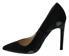 Ovyé Gray Velvet Dress Stiletto Pumps Shoes