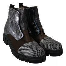 EBARRITO Multicolor Leather Suede Zipper Ankle Boots Shoes