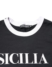 Dolce & Gabbana Black Sicilia Crew Neck Short Sleeve T-shirt