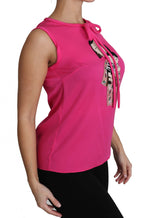 Pink Family Silk Tank  Mama Blouse Top Shirt Dolce & Gabbana