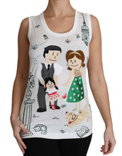 White Cotton #dgfamily Sleeveless Shirt Tank Top Dolce & Gabbana