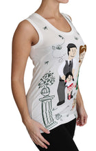 White Cotton #dgfamily Sleeveless Shirt Tank Top Dolce & Gabbana