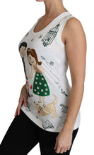 White Cotton #dgfamily Sleeveless Shirt Tank Top Dolce & Gabbana