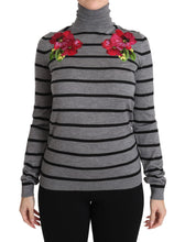 Gray Cashmere Silk Turtleneck Sweater Dolce & Gabbana