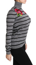 Gray Cashmere Silk Turtleneck Sweater Dolce & Gabbana