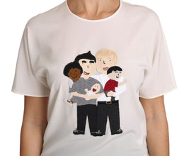 White Silk Stretch #dgfamily T-shirt Dolce & Gabbana