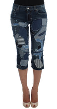 Stretch Blue Patchwork Jeans Shorts Dolce & Gabbana