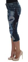 Stretch Blue Patchwork Jeans Shorts Dolce & Gabbana