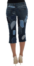 Stretch Blue Patchwork Jeans Shorts Dolce & Gabbana