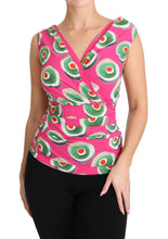 Pink Silk Stretch Sicilian Cake Top Dolce & Gabbana