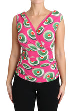 Pink Silk Stretch Sicilian Cake Top Dolce & Gabbana
