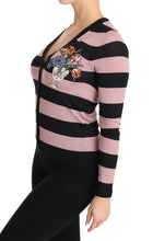 Pink Floral Cashmere Cardigan Sweater Dolce & Gabbana