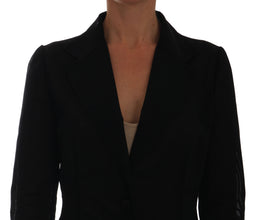 Black Nylon Net Blazer Jacket Dolce & Gabbana