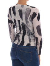 Cardigan Lightweight Silk Paint Stroke Sweater Dolce & Gabbana