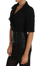Black Short Fitted Wool Cropped Jacket Blazer Dolce & Gabbana