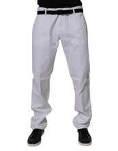 Dolce & Gabbana White Cotton Straight Men Denim Jeans