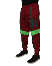 Dolce & Gabbana Maroon Nylon Men Jogger Sweatpants Pants