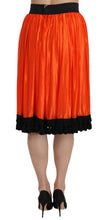 Orange High Waist Knee Length Skirt Dolce & Gabbana