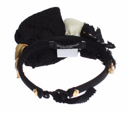 Diadem Headband Tiara White Rose Crystal Hair Gold Dolce & Gabbana