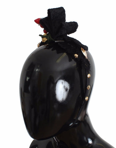 Diadem Headband Tiara Berry Fruit Crystal Bow Hair Dolce & Gabbana