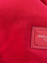 Dolce & Gabbana Red Cotton Logo Hooded Sweatshirt Sweater