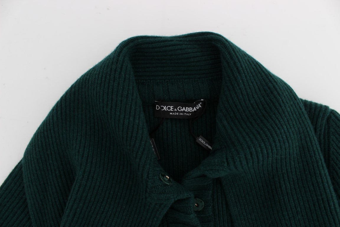 Green Knitted Cashmere Cardigan Dolce & Gabbana